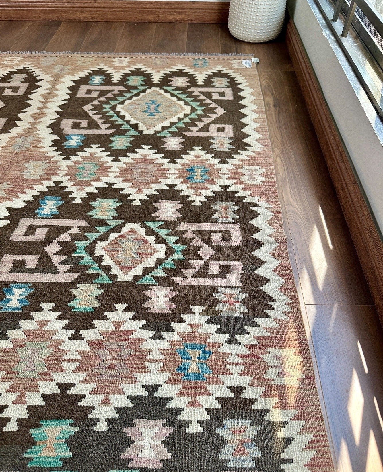 Brown Tribal Flatweave Kilim