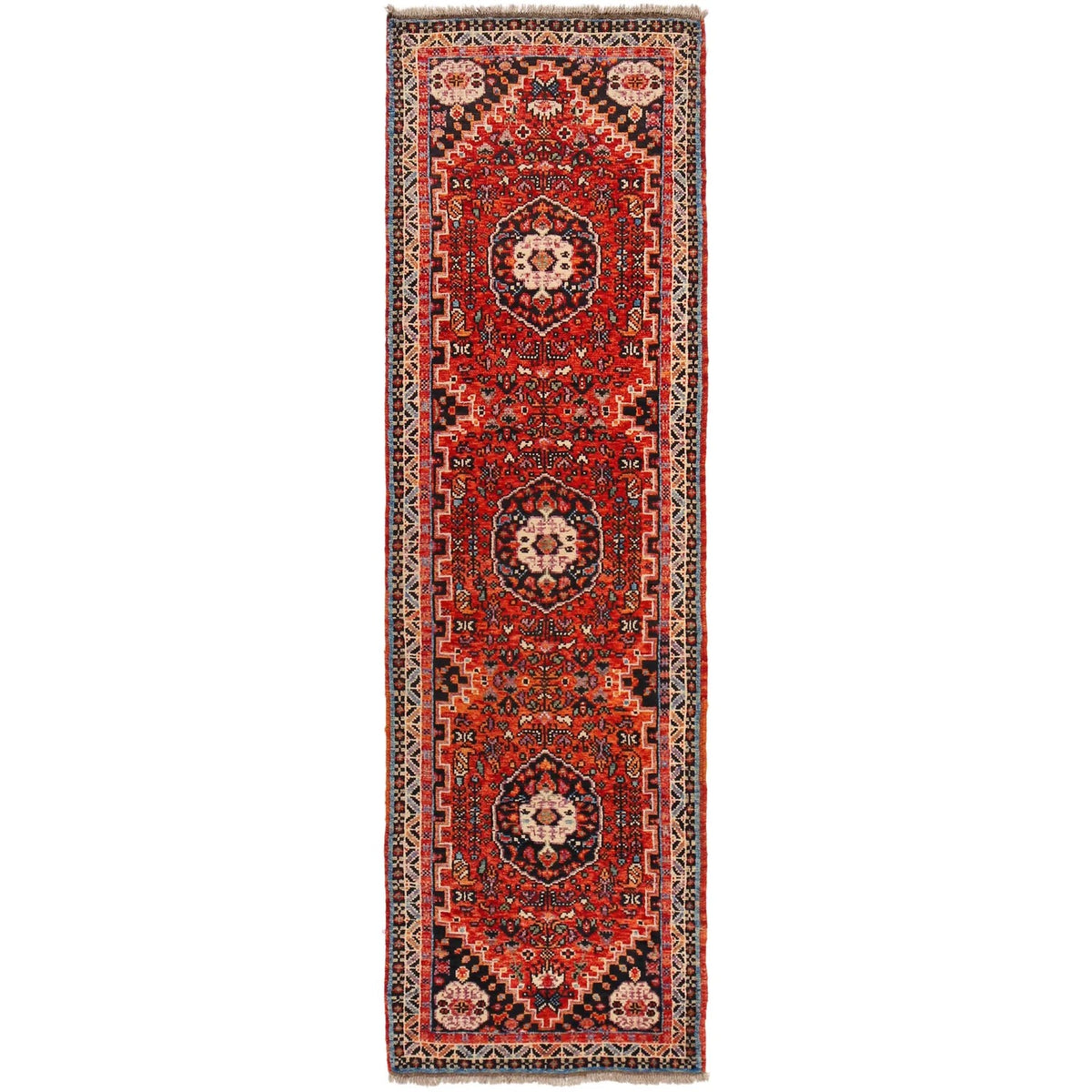 Antique Persian Heriz Medallion Runner