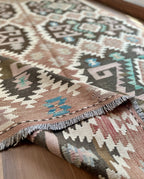 Brown Tribal Flatweave Kilim