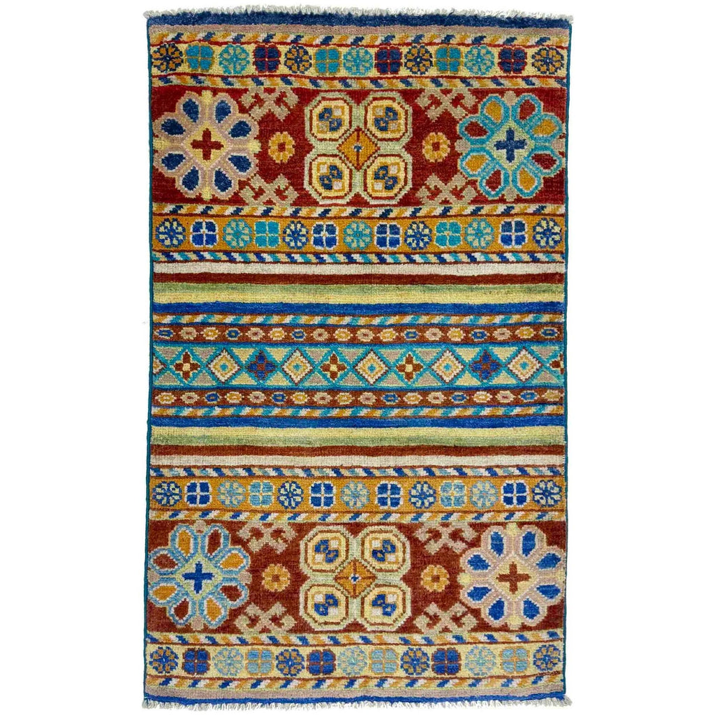 Poly-Chrome Striped Entryway Rug