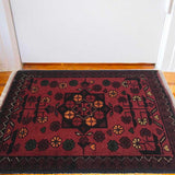 Midnight Grid Floor Tapestry