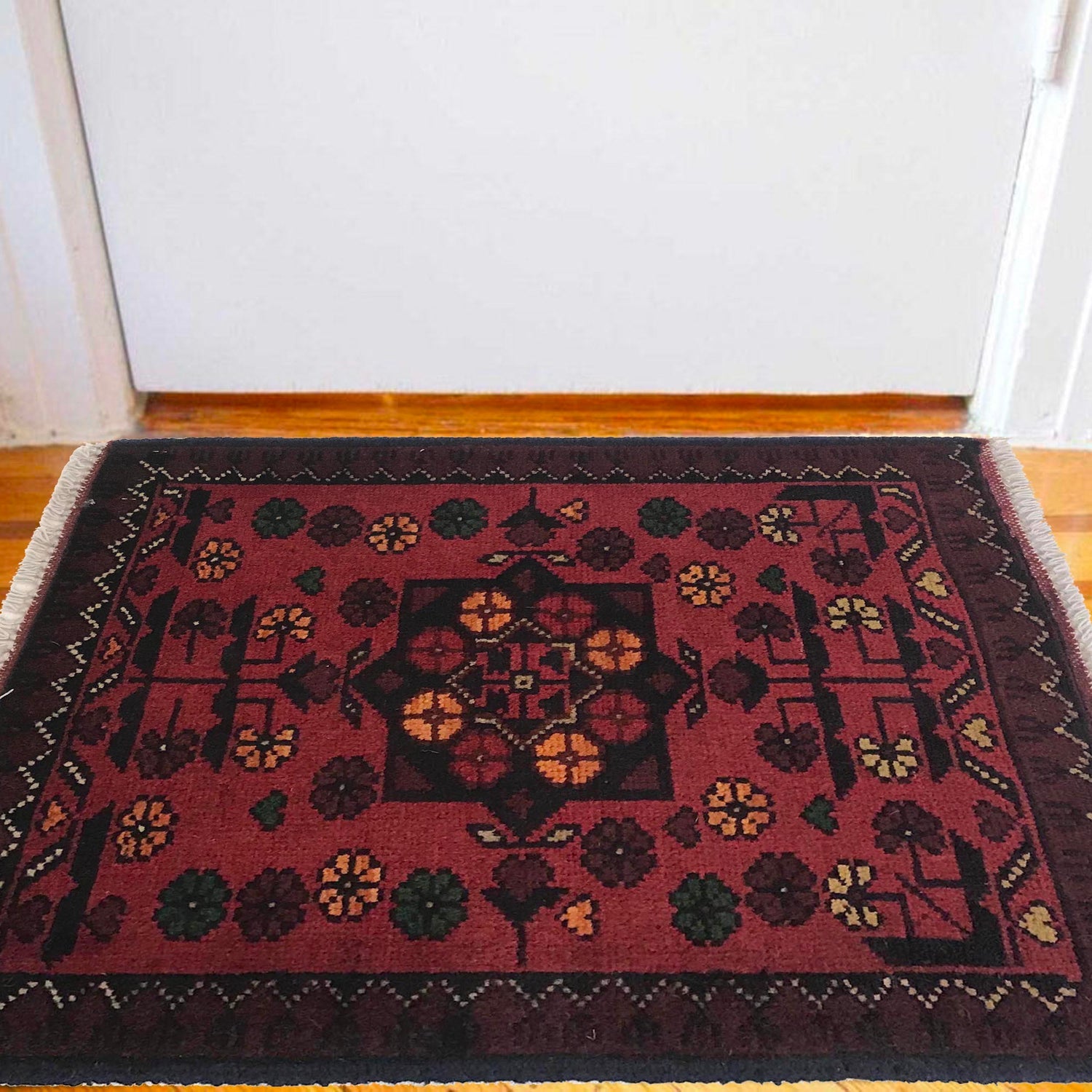 Midnight Grid Floor Tapestry