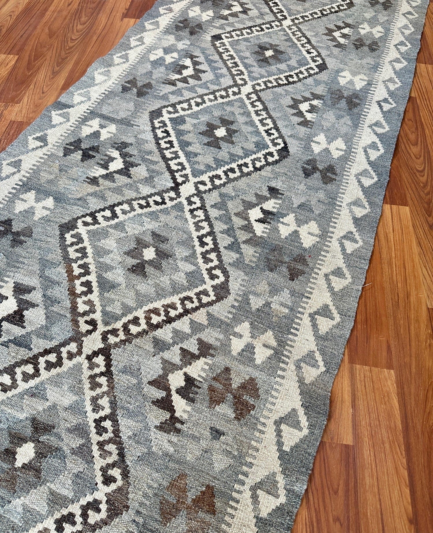 Striped Diamond Medallion Kilim