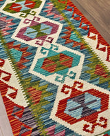 Anatolian Hexagonal Medallion Kilim Runner