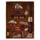 Turquoise Tribal Blockwork Carpet
