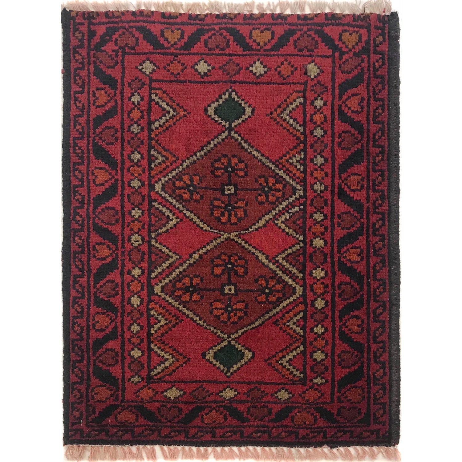 Burgundy Diamond-Core Floorcloth