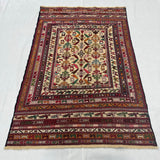 Diamond Lattice Crimson Kilim