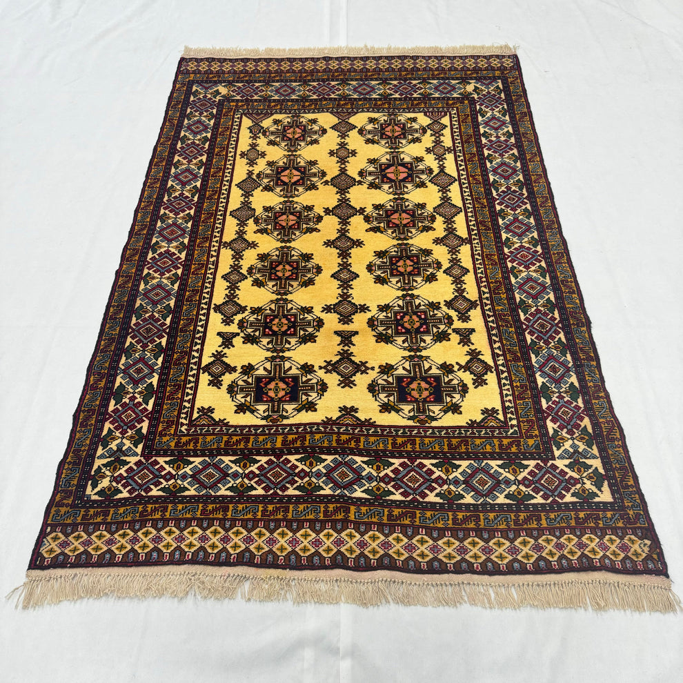 Baluchi Golden Mustard Tree of Life Accent Mat