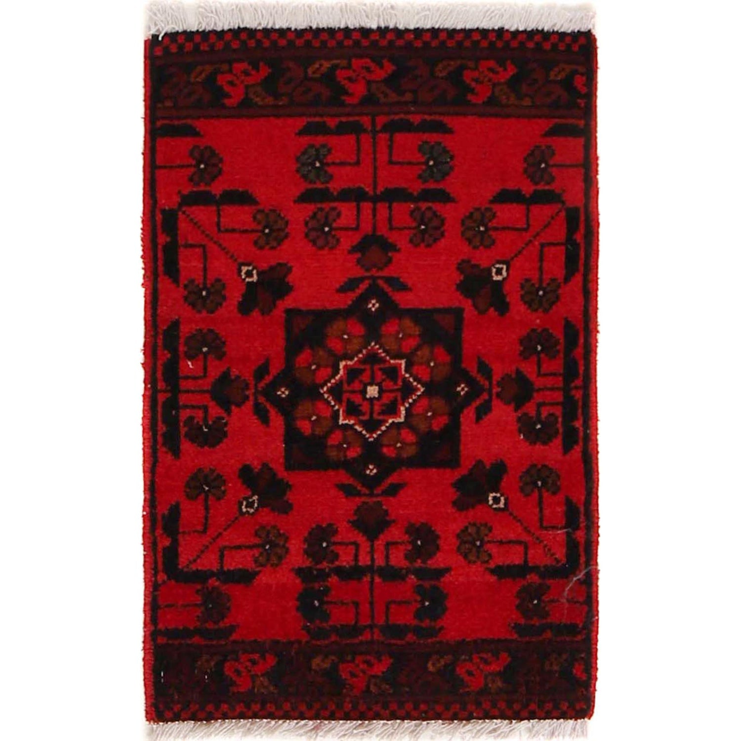 Carmine Pixelated Geometric Mat