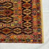 Classic Baluchi Geometric Repeat Motif Amber Mat