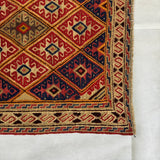 Rustic Terracotta and Navy Tribal Geometric Mat