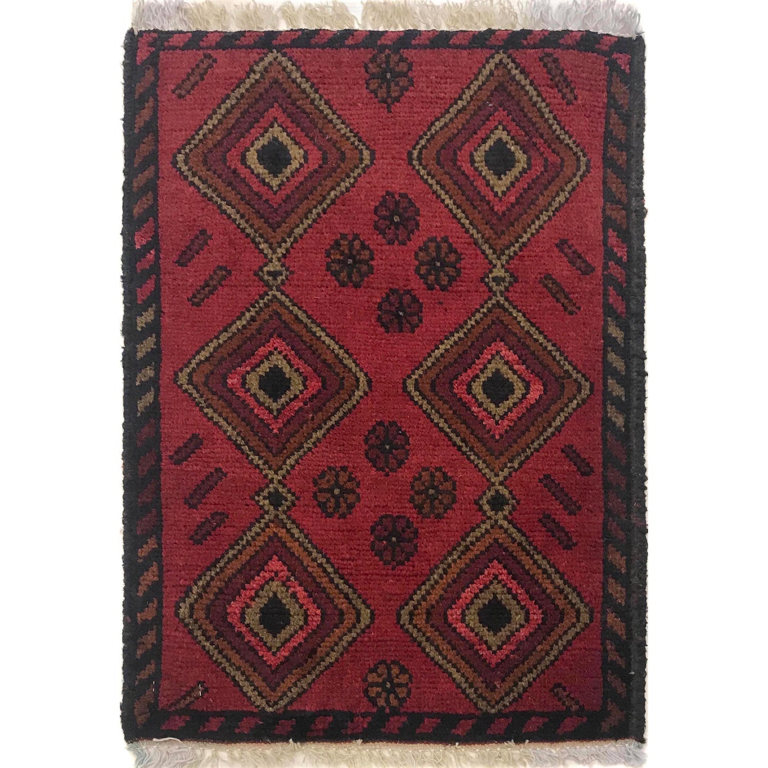 Geometric Dice-Cluster Accent Rug