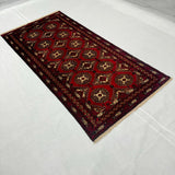 Baluchi Aqsi Handmade Crimson Medallion Mat