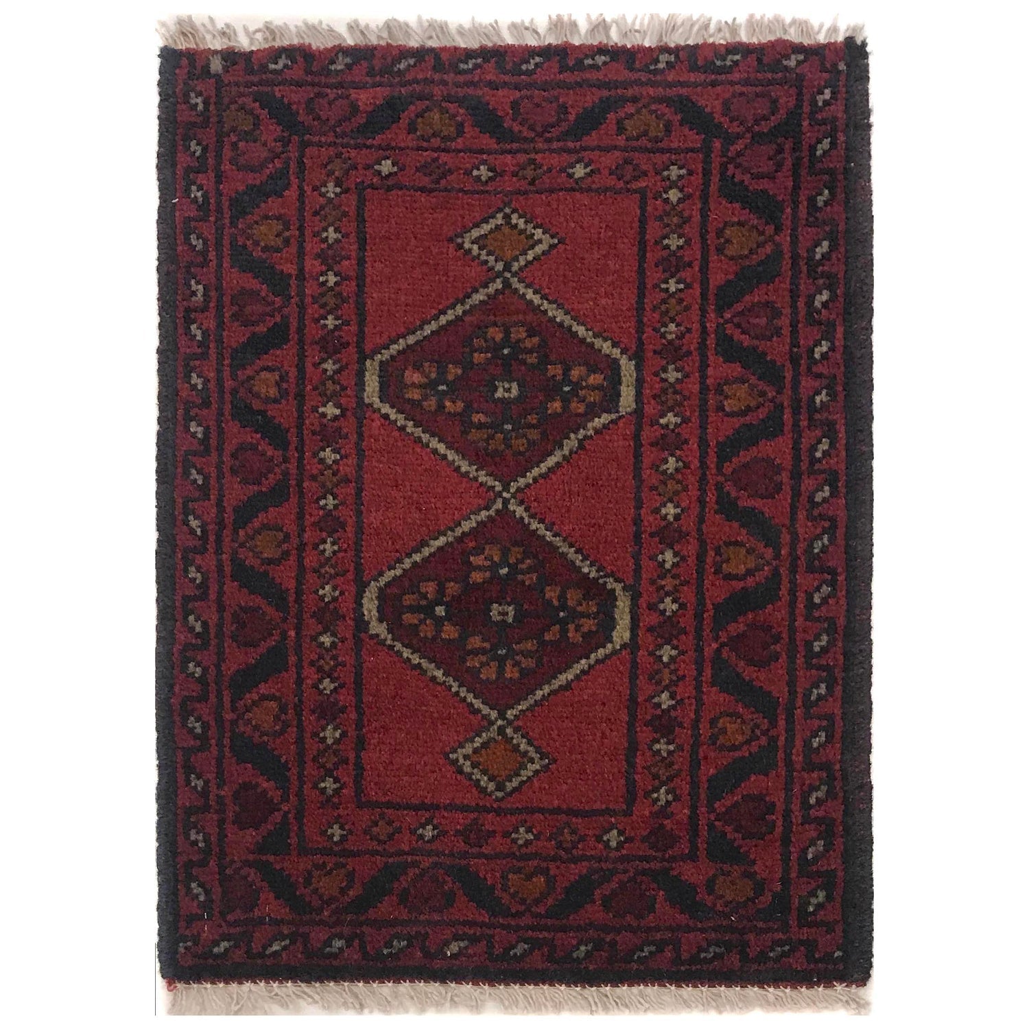 Burgundy Diamond-Core Floorcloth