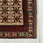 Antique Baluch Grid Compartment Rug
