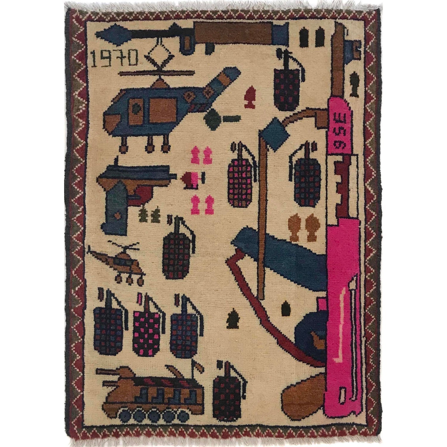 Desert-Sand Pictograph War Rug