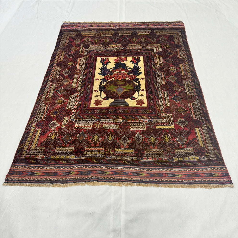 Antique Mahogany Framed Medallion Accent Mat