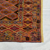 Belgic Vintage Red All-Over Patterned Medallion Mat