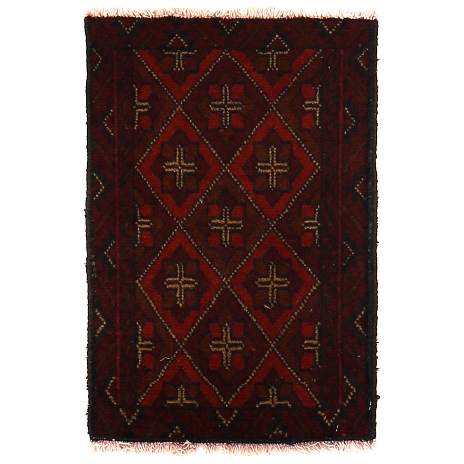 Rustic Burgundy Lattice Doormat