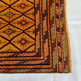 Ochre Yellow Geometric Lattice Mat