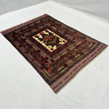 Antique Mahogany Framed Medallion Accent Mat
