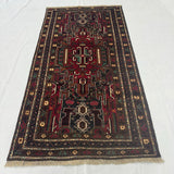 Classic Dark Crimson Tribal Geometric Mat