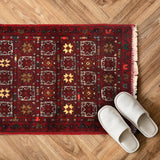 Oxblood Miniature Emblem Floorcloth