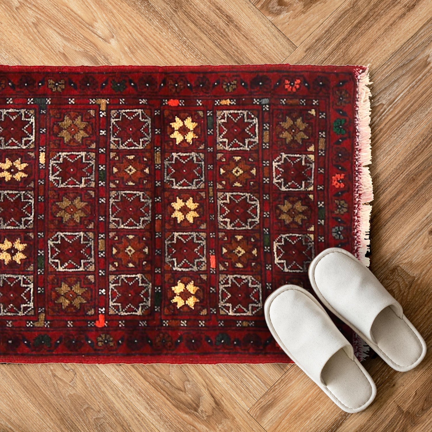 Oxblood Miniature Emblem Floorcloth