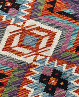 Bright Multi-Color Tribal Flatweave Kilim