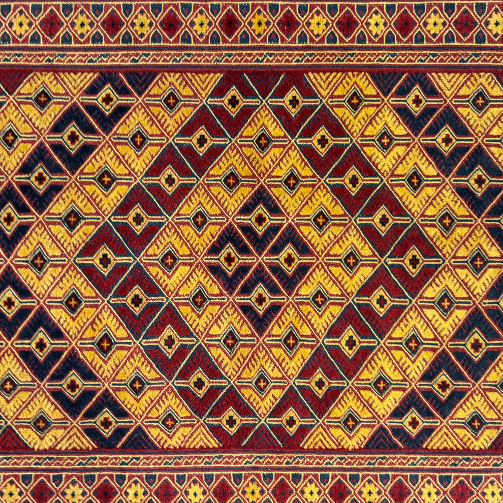 Chobi Chevron Diamond Geometric Mat