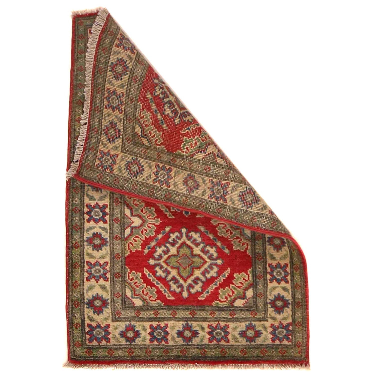 Tri-Diamond Olive-Bordered Tapestry