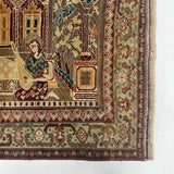 Vintage Earth-Tone Tribal Geometric Wool Mat