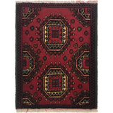 Brick-Red Infinity-Link Accent Rug