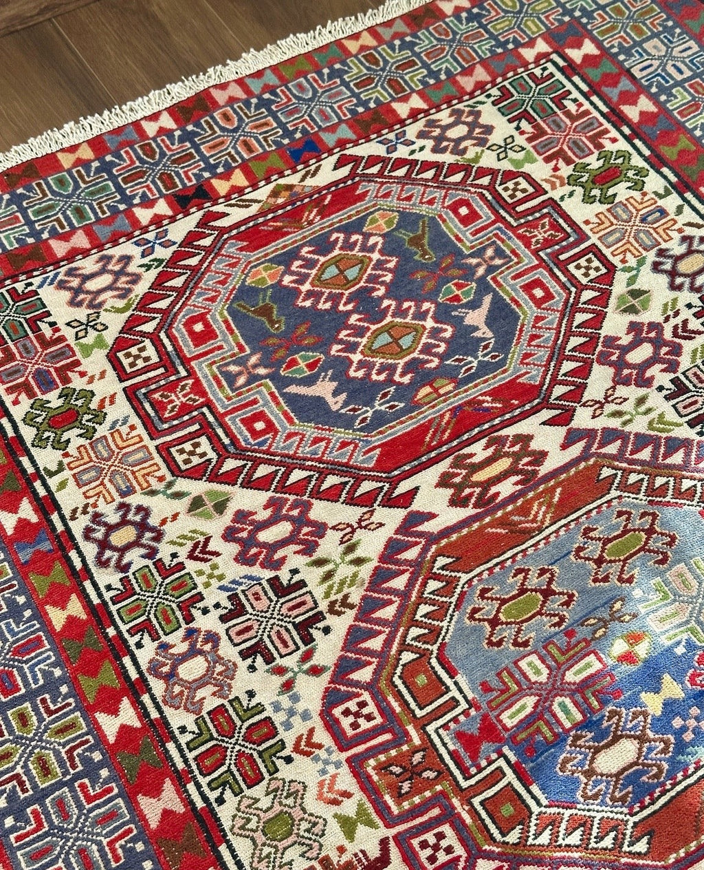 Persian Shiraz Tribal Medallion Kilim