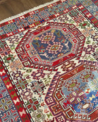 Persian Shiraz Tribal Medallion Kilim