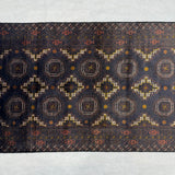 Baluchi Dark Charcoal Patterned Mat
