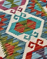 Anatolian Hexagonal Medallion Kilim Runner