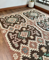 Brown Tribal Flatweave Kilim