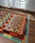 Harlequin Diamond Grid Kilim