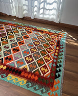 Harlequin Diamond Grid Kilim