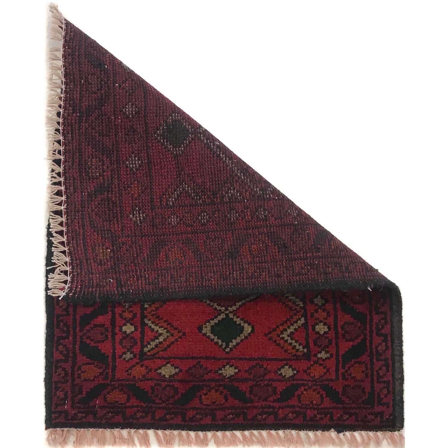Burgundy Diamond-Core Floorcloth