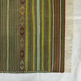 Sage Green Striped Flatweave Kilim
