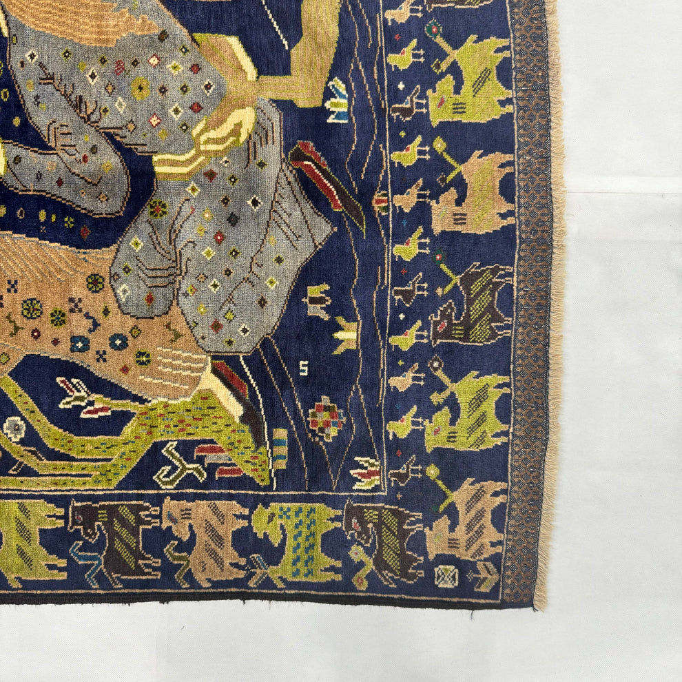Shikargah Handmade Pictorial Hunting Scene Mat