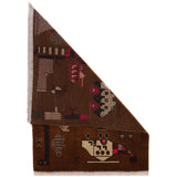 Turquoise Tribal Blockwork Carpet