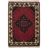 Gold-Fringed Cardinal Hearth Rug