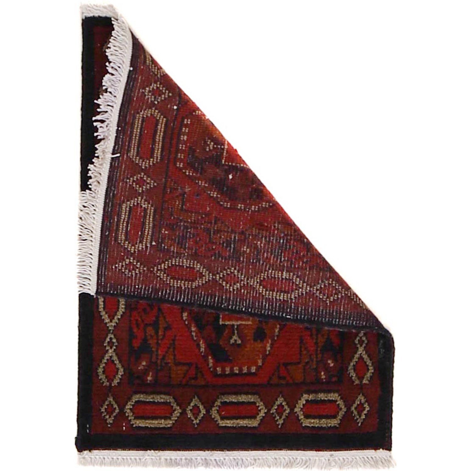Maroon Lattice Threshold Carpet