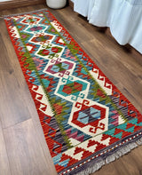 Anatolian Hexagonal Medallion Kilim Runner
