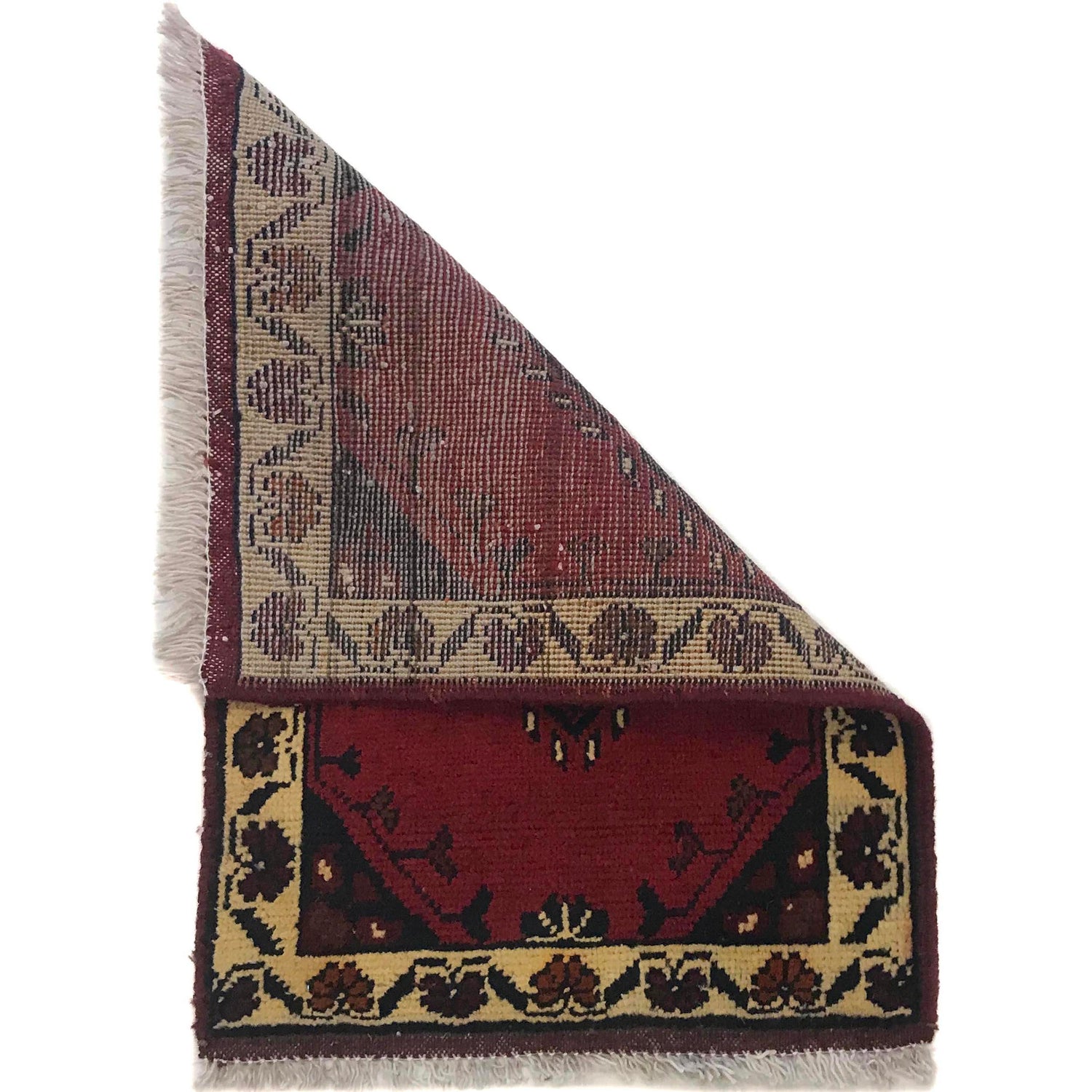 Gold-Fringed Cardinal Hearth Rug