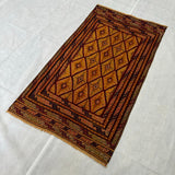 Ochre Yellow Geometric Lattice Mat