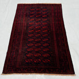 Mauri Bokhara Handmade Maroon Tekke Gul Mat